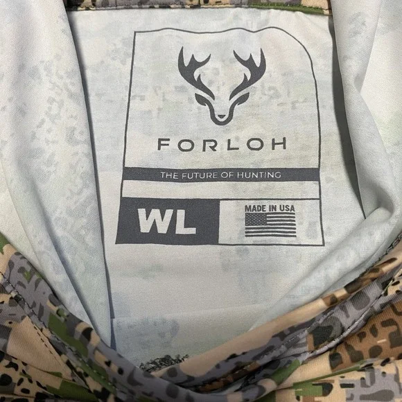 Forloh Solair Sun Hoodie Womens Large Camo Pullover Lightweight Brrr Hunting NEW - Picture 3 of 14
